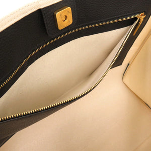 未使用品 バリー Bar WAE02X CV084 キャンバス レザー ゴールド金具 ブラック 黒 トートバッグ 0623【中古】BALLY