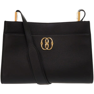 未使用品 バリー Trapeze Soft エンブレム WAO01TVT493U901O グレインレザー キャンバス ブラック 黒 ショルダーバッグ 0625【中古】BALLY