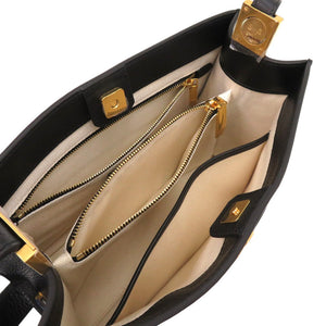 未使用品 バリー Trapeze Soft エンブレム WAO01TVT493U901O グレインレザー キャンバス ブラック 黒 ショルダーバッグ 0625【中古】BALLY