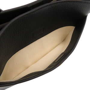 未使用品 バリー Trapeze Soft エンブレム WAO01TVT493U901O グレインレザー キャンバス ブラック 黒 ショルダーバッグ 0625【中古】BALLY