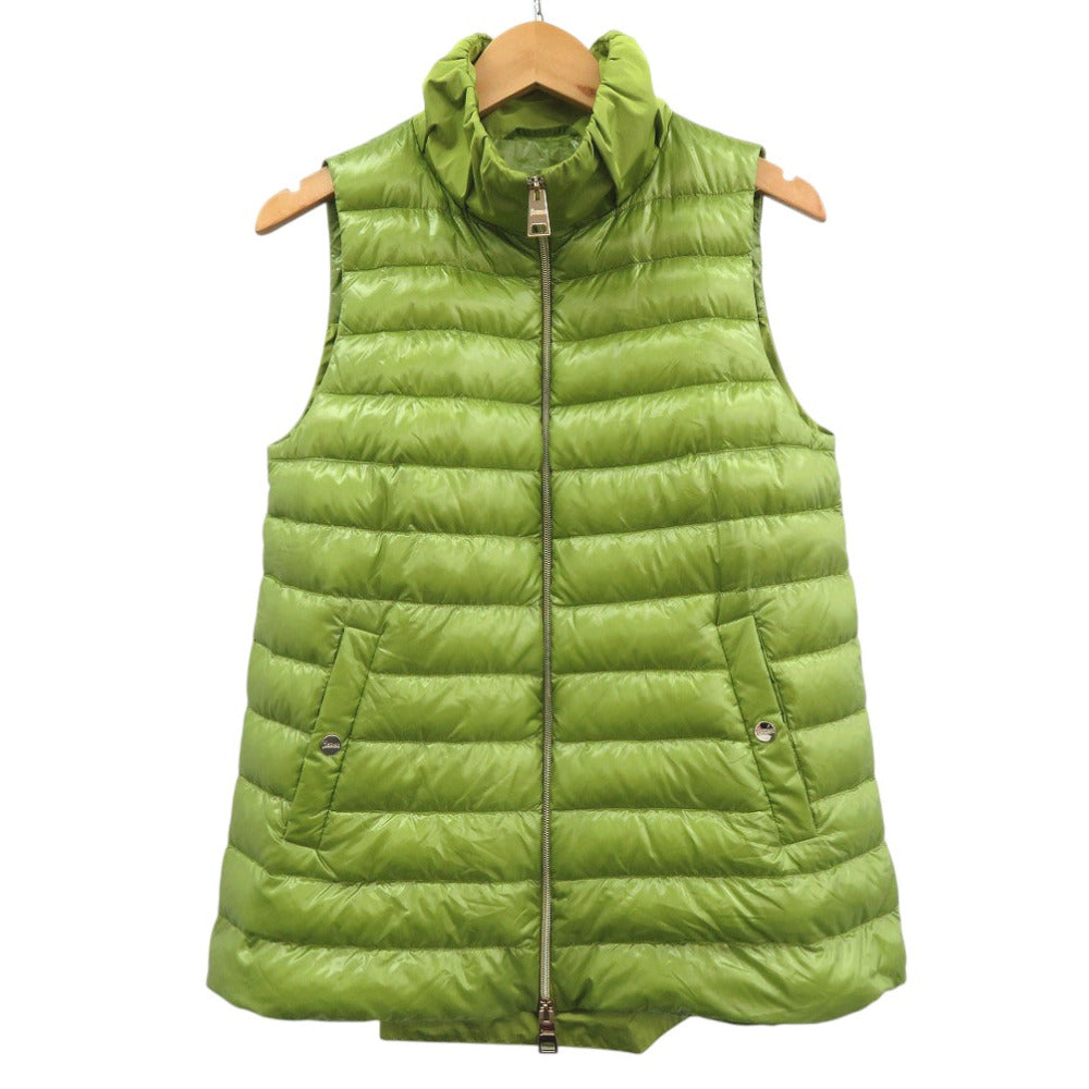 美品 ヘルノ ダウンベスト 2ポケット 42PI001433D ダウン フェザー グリーン 0642【中古】Herno