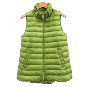 美品 ヘルノ ダウンベスト 2ポケット 42PI001433D ダウン フェザー グリーン 0642【中古】Herno