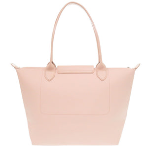 新品同様 ロンシャン ル プリアージュ シティ コーティングキャンバス ピンク トートバッグ 0643【中古】Longchamp