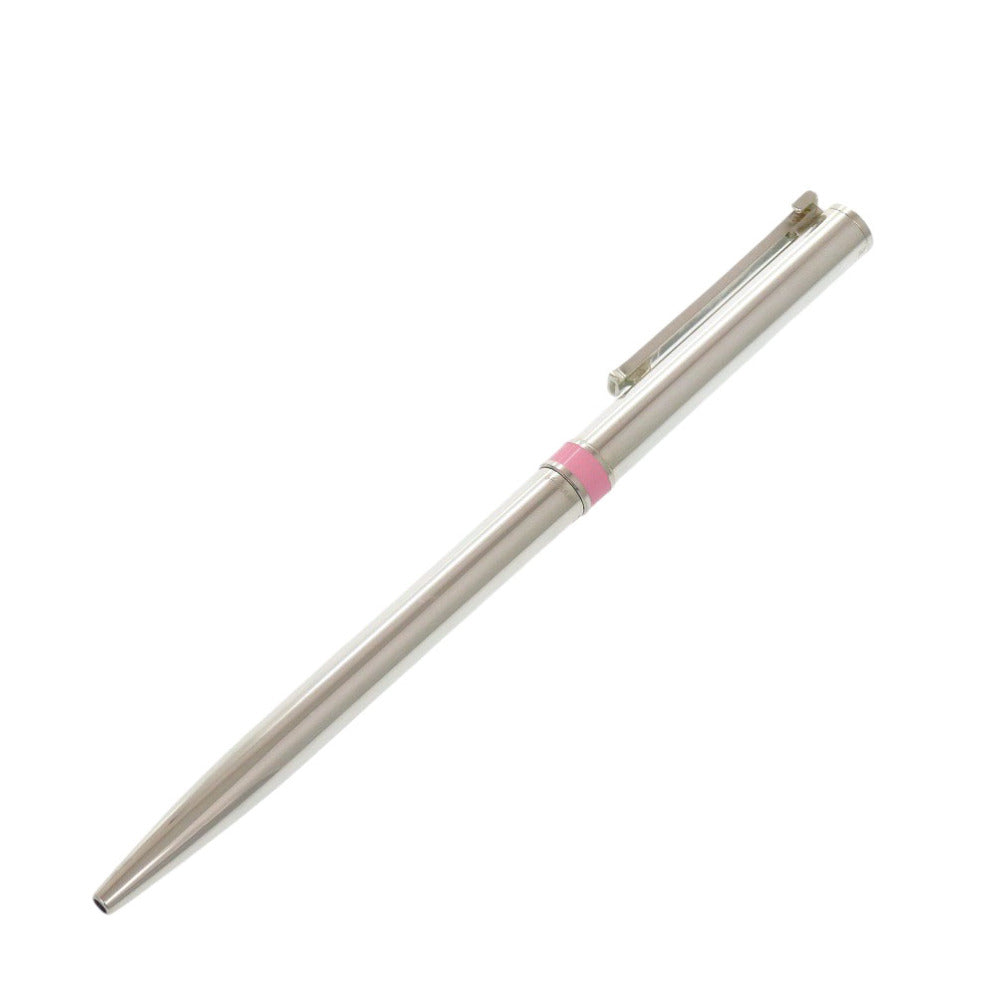 美品 ティファニー Tクリップ シルバー925 ピンク ボールペン 0658【中古】TIFFANY&Co.
