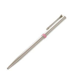 美品 ティファニー Tクリップ シルバー925 ピンク ボールペン 0658【中古】TIFFANY&Co.