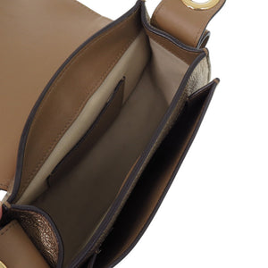美品 クロエ 2WAY メタル テス スモール 01 19 70 65 3 レザー ゴールド 金 ショルダーバッグ 0659【中古】Chloe