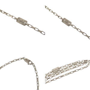 グッチ Gロゴ プレート チェーン シルバー925 ネックレス 0664【中古】GUCCI