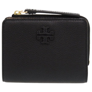 新品同様 トリーバーチ マックグロー 158904 001 レザー ブラック 黒 二つ折り財布 0666【中古】Tory Burch