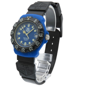 タグホイヤー フォーミュラ1 プロフェッショナル 381.513 クオーツ 腕時計 プラスチック/ラバー ブルー 青文字盤 0669【中古】TAG HEUER レディース