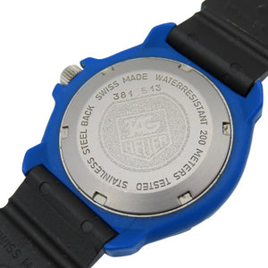 タグホイヤー フォーミュラ1 プロフェッショナル 381.513 クオーツ 腕時計 プラスチック/ラバー ブルー 青文字盤 0669【中古】TAG HEUER レディース