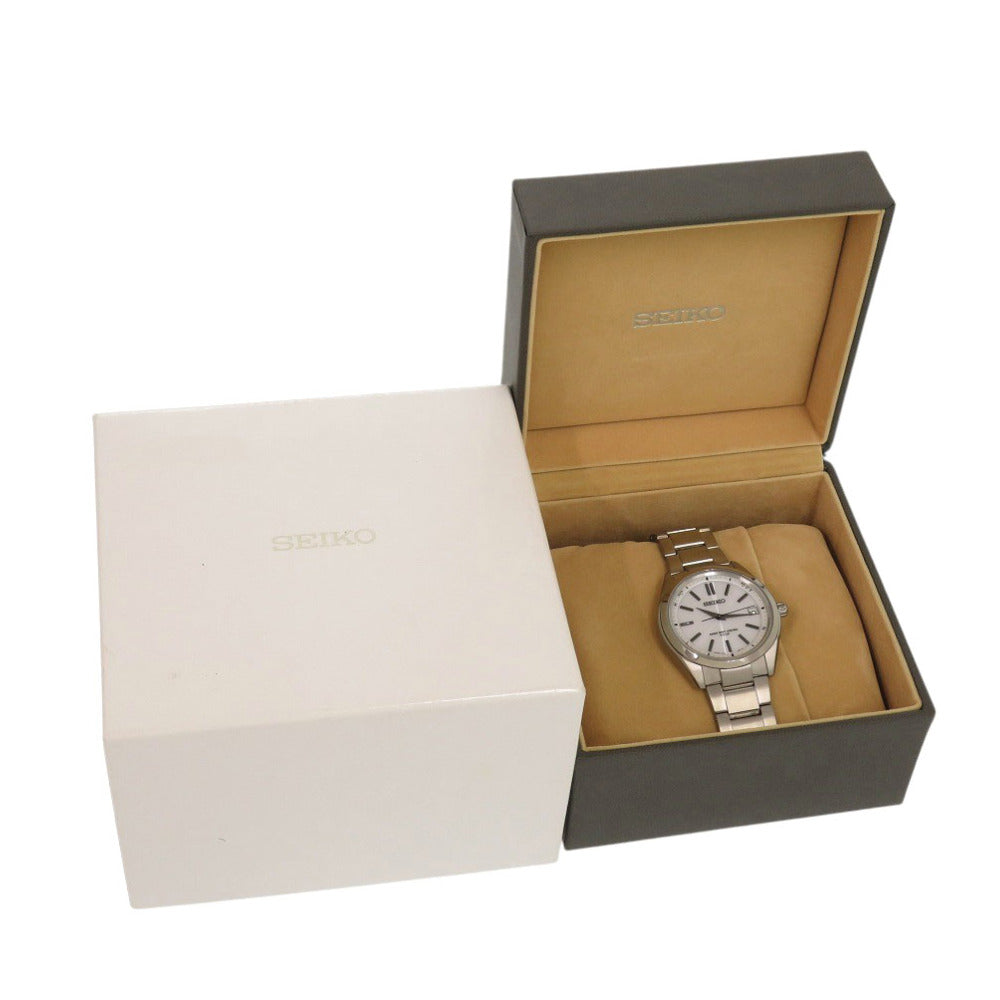 未使用 セイコー ブライツ SAGZ079 チタニウム ホワイト 白文字盤 ソーラー電波 腕時計 0670【中古】SEIKO