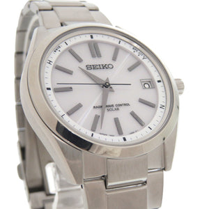 未使用 セイコー ブライツ SAGZ079 チタニウム ホワイト 白文字盤 ソーラー電波 腕時計 0670【中古】SEIKO