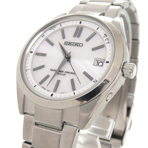 未使用 セイコー ブライツ SAGZ079 チタニウム ホワイト 白文字盤 ソーラー電波 腕時計 0670【中古】SEIKO