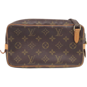 ルイ ヴィトン マルリーバンドリエール モノグラム M51828 モノグラムキャンバス ブラウン LV 茶 ショルダーバッグ 0675【中古】LOUIS VUITTON