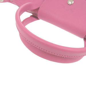 美品 ロンシャン 2WAY 折り畳み ル プリアージュ キュイール メティスレザー ピンク ハンドバッグ 0682【中古】Longchamp