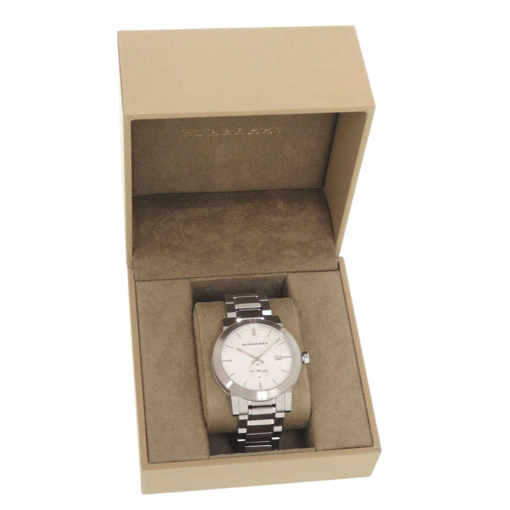 美品 バーバリー BU9900 SS シルバー クオーツ 腕時計 0684【中古】BURBERRY