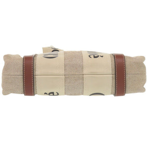 美品 クロエ ウッディ スモール トートバッグ CHC21US385E6690U レザー/コットン ベージュ ハンドバッグ 0687【中古】Chloe