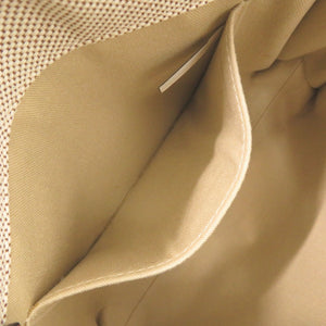 美品 クロエ ウッディ スモール トートバッグ CHC21US385E6690U レザー/コットン ベージュ ハンドバッグ 0687【中古】Chloe