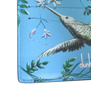 未使用 ダンヒル アクアリウム スリップ DU19R230CAC430 レザー ブルー カードケース 名刺入れ 0689【中古】dunhill