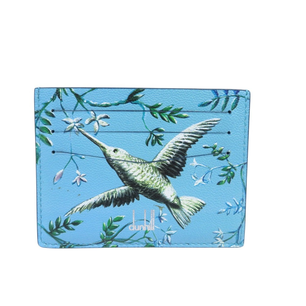 未使用 ダンヒル アクアリウム スリップ DU19R230CAC430 レザー ブルー カードケース 名刺入れ 0689【中古】dunhill