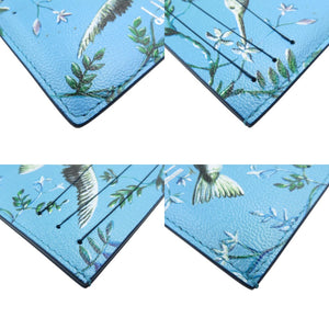 未使用 ダンヒル アクアリウム スリップ DU19R230CAC430 レザー ブルー カードケース 名刺入れ 0689【中古】dunhill