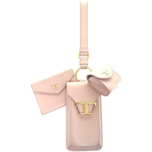 美品 トッズ スマートフォン カード イヤホン Tタイムレス カーフレザー ベビーピンク その他小物 0723【中古】TOD’S