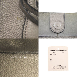 トッズ カーフレザー グレー トートバッグ 0754【中古】TOD’S