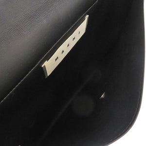 美品 マルニ レザー グリーン ショルダーバッグ 0755【中古】MARNI