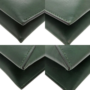 美品 マルニ レザー グリーン ショルダーバッグ 0755【中古】MARNI
