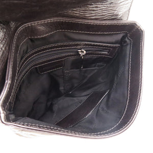 美品 ドルチェアンドガッバーナ レザー ブラック シルバー金具 黒 ショルダーバッグ 0756【中古】DOLCE&GABBANA