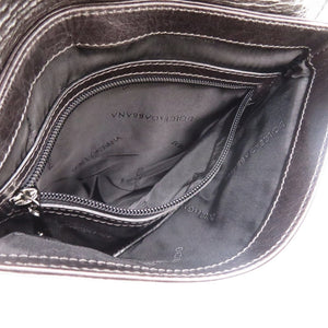 美品 ドルチェアンドガッバーナ レザー ブラック シルバー金具 黒 ショルダーバッグ 0756【中古】DOLCE&GABBANA