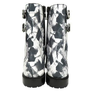 未使用品 セリーヌ Ranger Boot レンジャー ブーツ バックル付き コンバットブーツ レザー ホワイト 0765【中古】CELINE