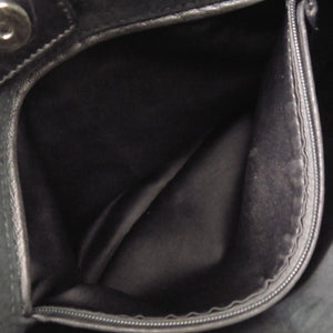 美品 イヴ サンローラン モンバサ レザー ブラック ハンドバッグ 黒 0780【中古】YVES SAINT LAURENT