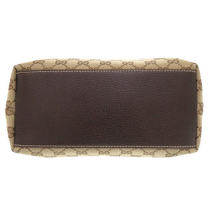 美品 グッチ 153009 GGキャンバス レザー ブラウン トートバッグ 0791【中古】GUCCI