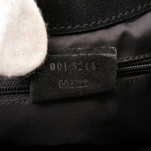 グッチ ワンショルダー 001 3244 002122 スウェード ブラック ショルダーバッグ 黒 0792【中古】GUCCI