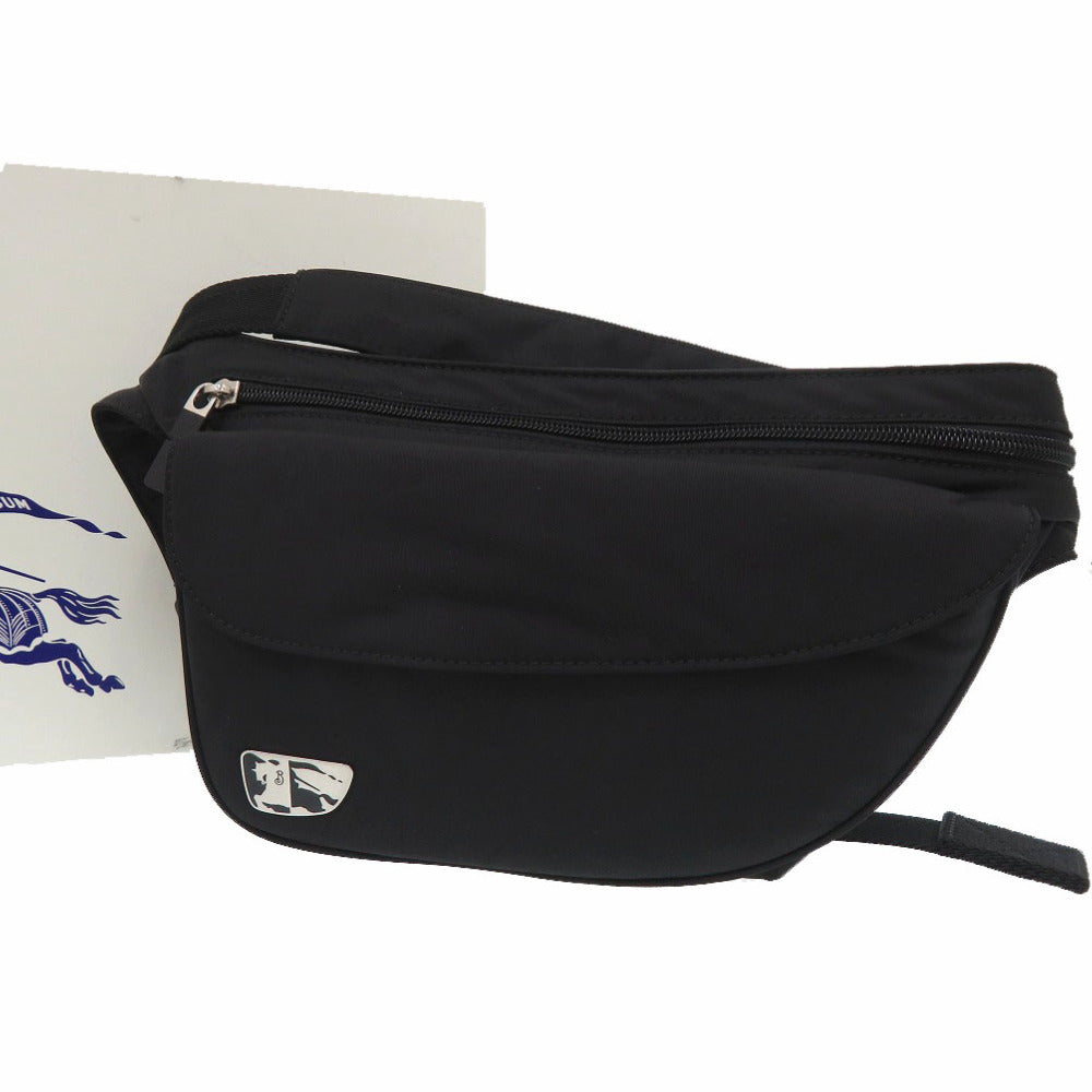 未使用品 バーバリー ML SHIELD BELT BAG ボディバッグ ウエストバッグ ナイロン ブラック 0799【中古】BURBERRY