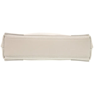 新品同様 バレンシアガ 2WAY ポーチ付 ネイビーカバスXS 390346 キャンバス ホワイト ハンドバッグ 白 0803【中古】BALENCIAGA