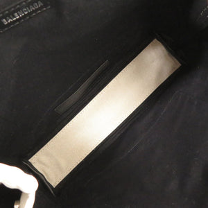新品同様 バレンシアガ 2WAY ポーチ付 ネイビーカバスXS 390346 キャンバス ホワイト ハンドバッグ 白 0803【中古】BALENCIAGA