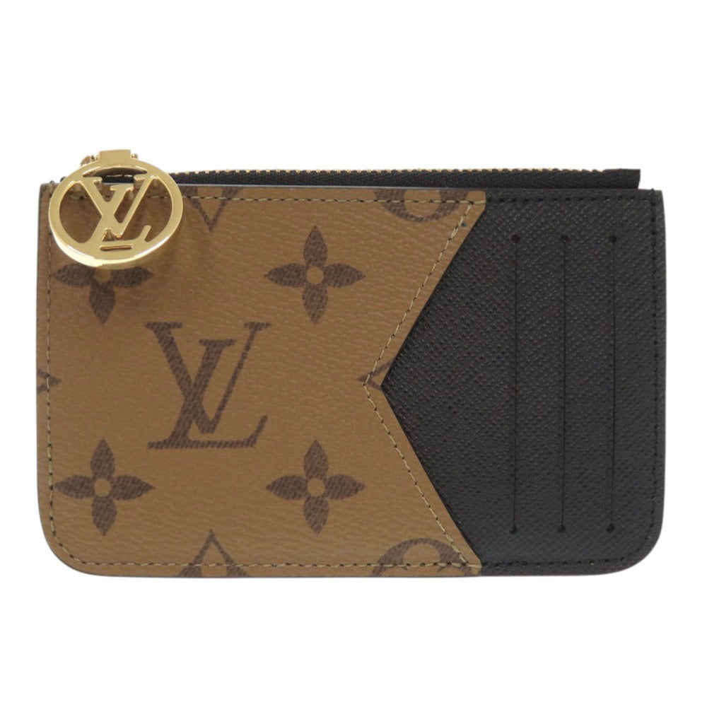 新品同様 ルイ ヴィトン ポルト カルト ロミー モノグラムリバース M81912 ブラウン カードケース LV 0809【中古】LOUIS VUITTON