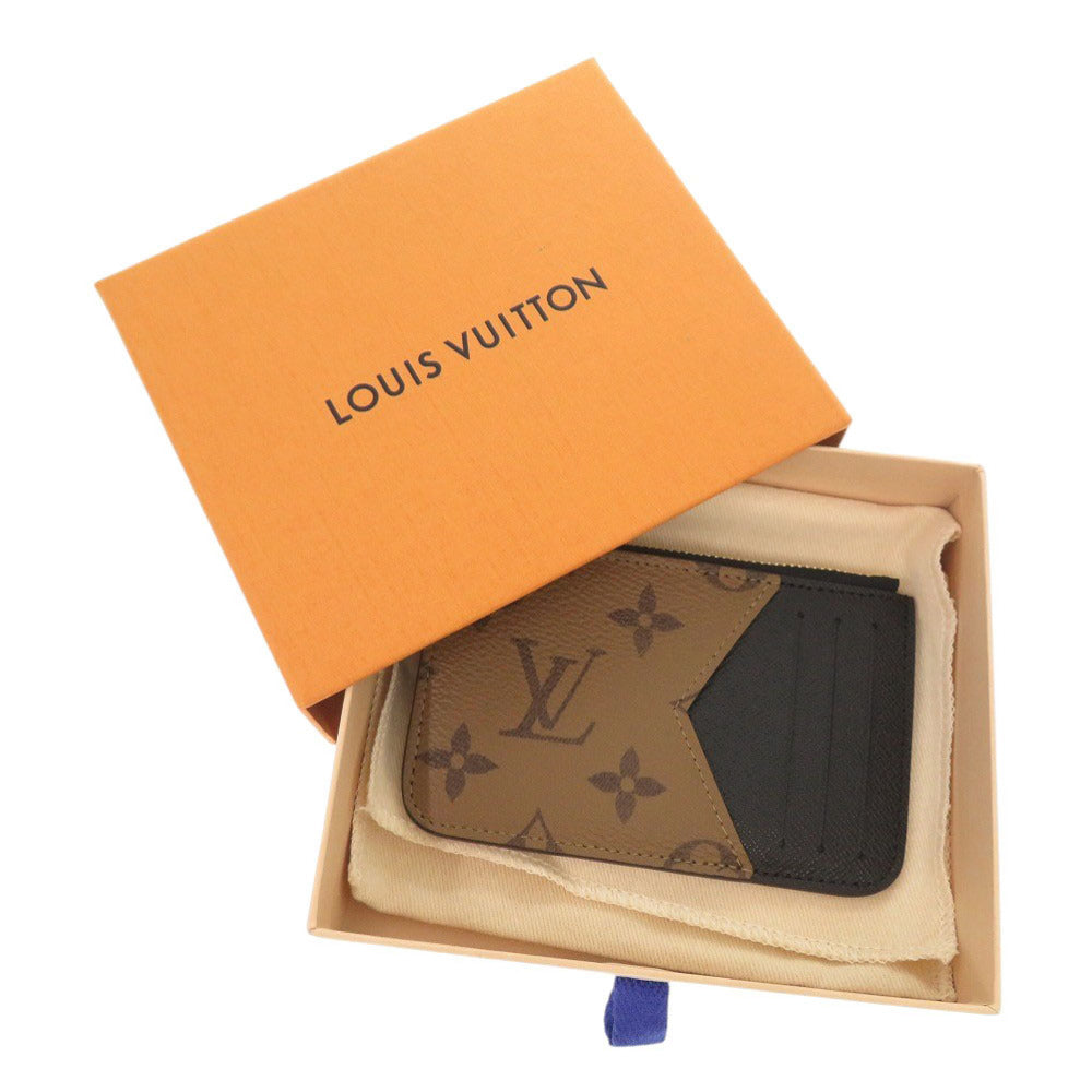 新品同様 ルイ ヴィトン ポルト カルト ロミー モノグラムリバース M81912 ブラウン カードケース LV 0809【中古】LOUIS VUITTON