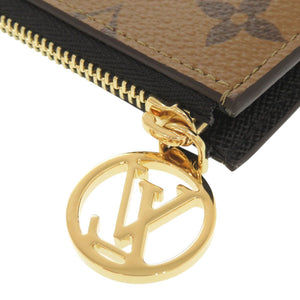 新品同様 ルイ ヴィトン ポルト カルト ロミー モノグラムリバース M81912 ブラウン カードケース LV 0809【中古】LOUIS VUITTON