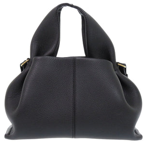 新品同様 ポレーヌ 2WAY カーフレザー ブラック ハンドバッグ 黒 0818【中古】POLENE