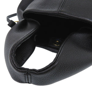 新品同様 ポレーヌ 2WAY カーフレザー ブラック ハンドバッグ 黒 0818【中古】POLENE