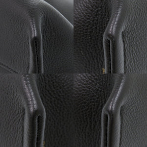 新品同様 ポレーヌ 2WAY カーフレザー ブラック ハンドバッグ 黒 0818【中古】POLENE