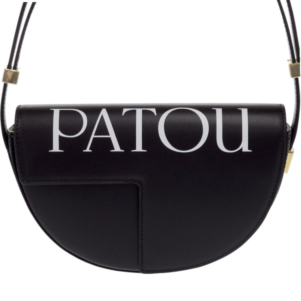 未使用品 パトゥ Le Patou BA0225000900B カーフ メタル ゴールド金具 ブラック 黒ショルダーバッグ 0819【中古】PATOU