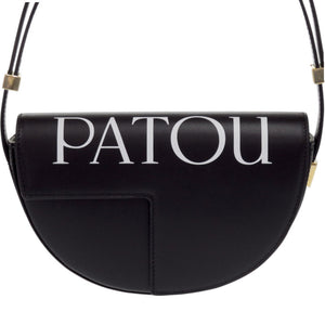 未使用品 パトゥ Le Patou BA0225000900B カーフ メタル ゴールド金具 ブラック 黒ショルダーバッグ 0819【中古】PATOU