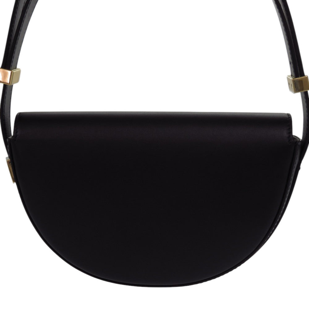 未使用品 パトゥ Le Patou BA0225000900B カーフ メタル ゴールド金具 ブラック 黒ショルダーバッグ 0819【中古】PATOU