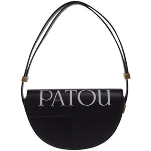 未使用品 パトゥ Le Patou BA0225000900B カーフ メタル ゴールド金具 ブラック 黒ショルダーバッグ 0819【中古】PATOU