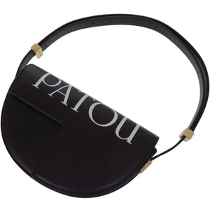 未使用品 パトゥ Le Patou BA0225000900B カーフ メタル ゴールド金具 ブラック 黒ショルダーバッグ 0819【中古】PATOU