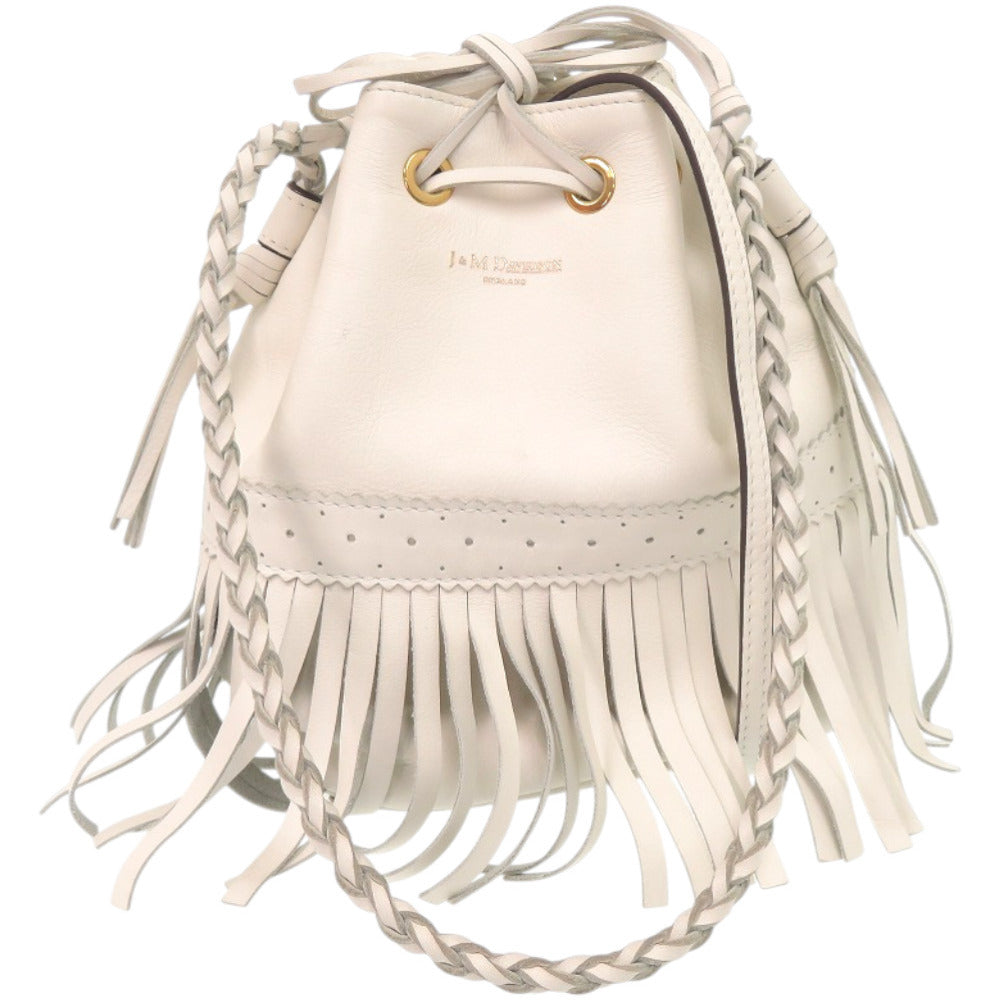 美品 ジェイアンドエムデヴィッドソン カーニバル レザー アイボリー 白 ハンドバッグ 0820【中古】J&M Davidson